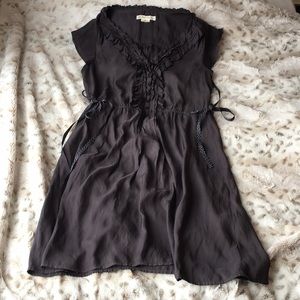American Eagle ruffled charcoal dress